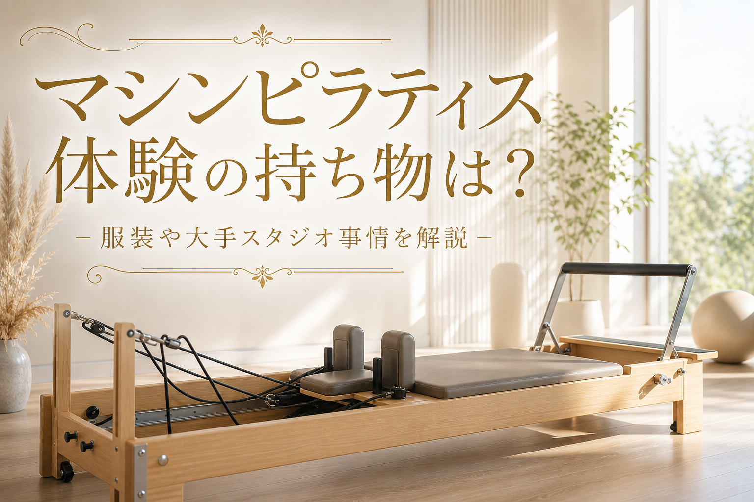 マシンピラティス体験の持ち物は?服装や大手スタジオ事情を解説