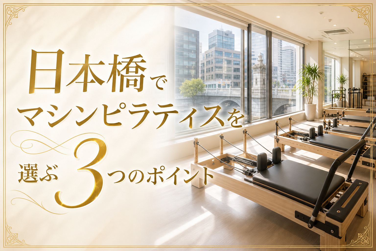 日本橋でマシンピラティスを選ぶ3つのポイント