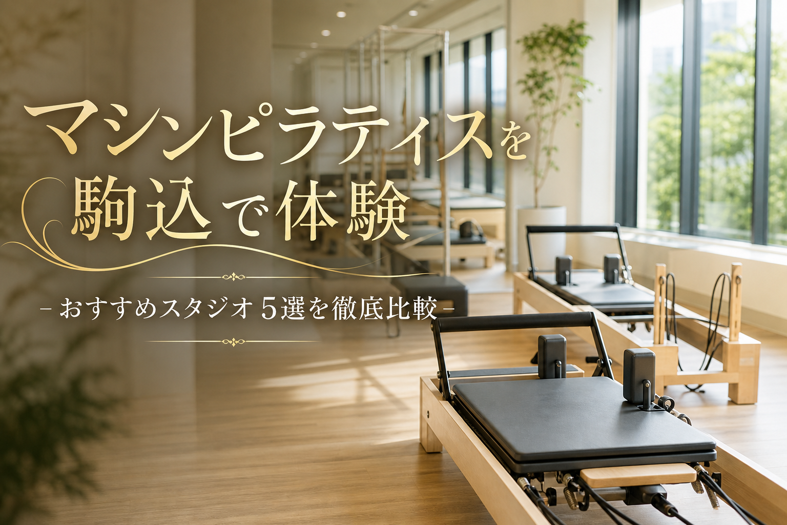 マシンピラティスを駒込で体験！おすすめスタジオ5選を徹底比較