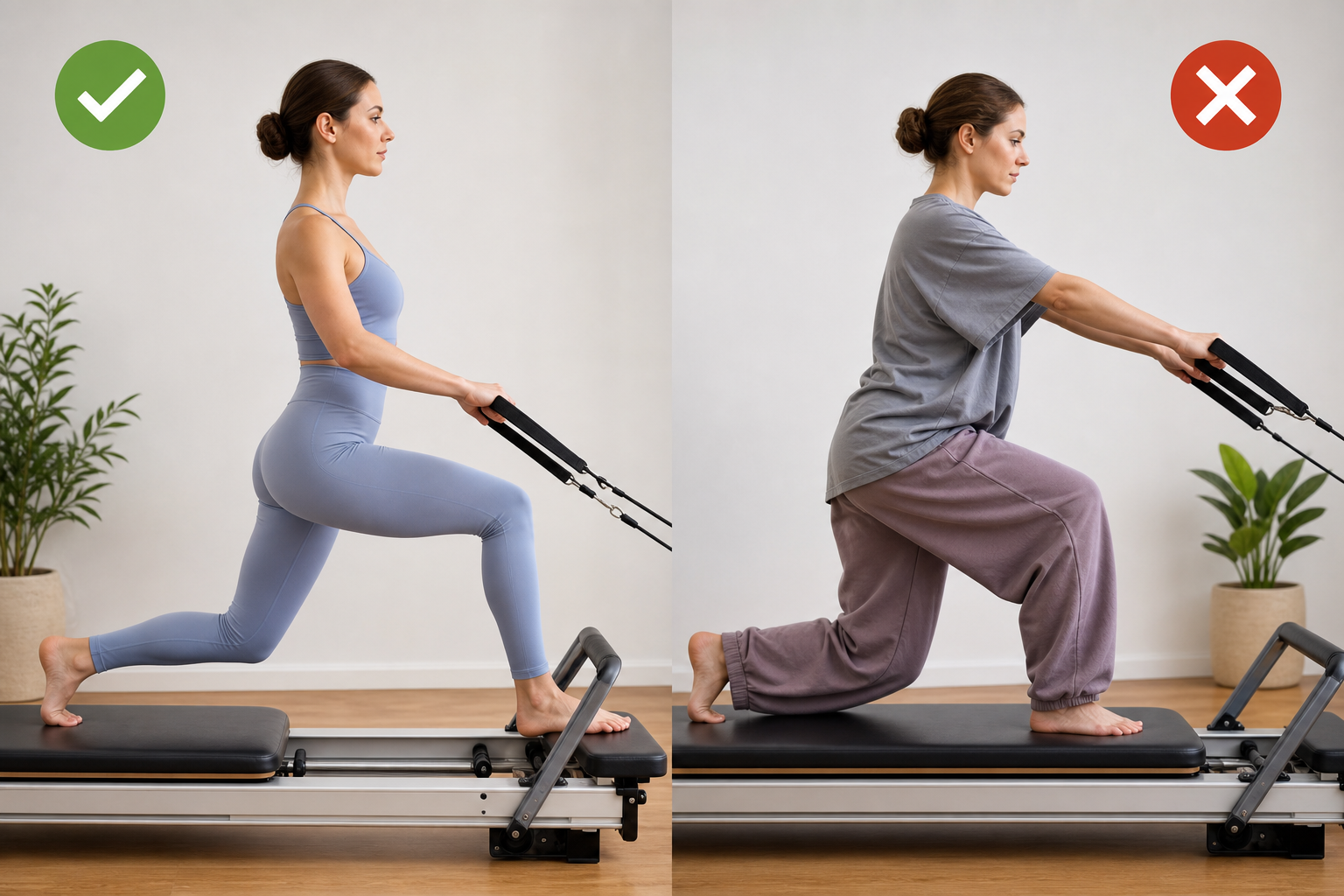 A side-by-side comparison illustration showing the difference between 'good' and 'bad' workout attir